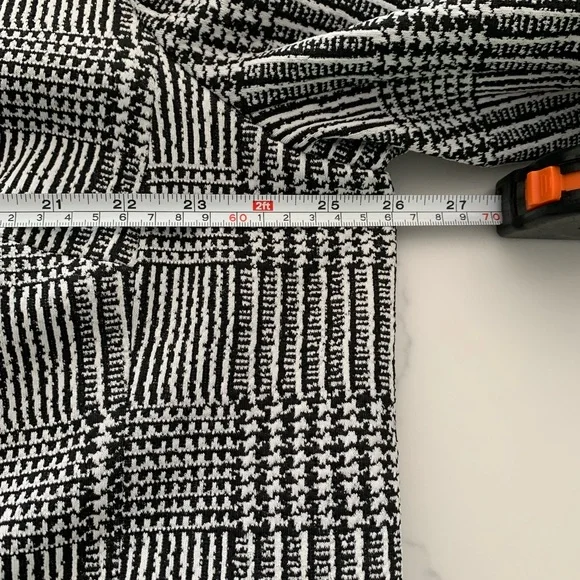 Kasper 18W Houndstooth-Plaid Longline Blazer Black/Vanilla Ice New no Tag - Picture 6 of 12